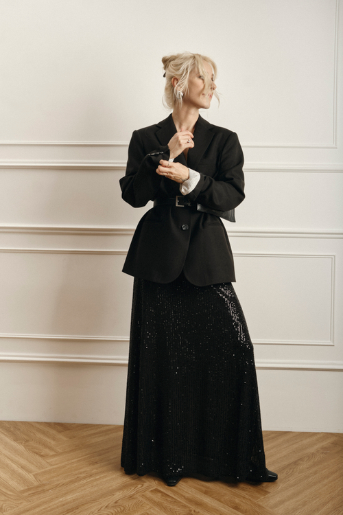 Юбка с пайетками