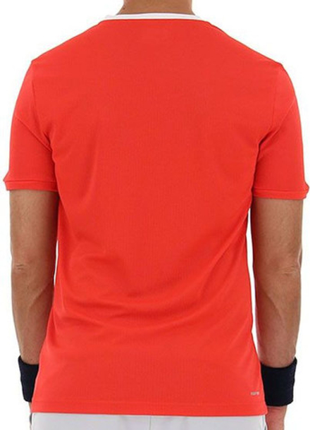 Мужская теннисная футболка Lotto Squadra II Tee PL - cliff red