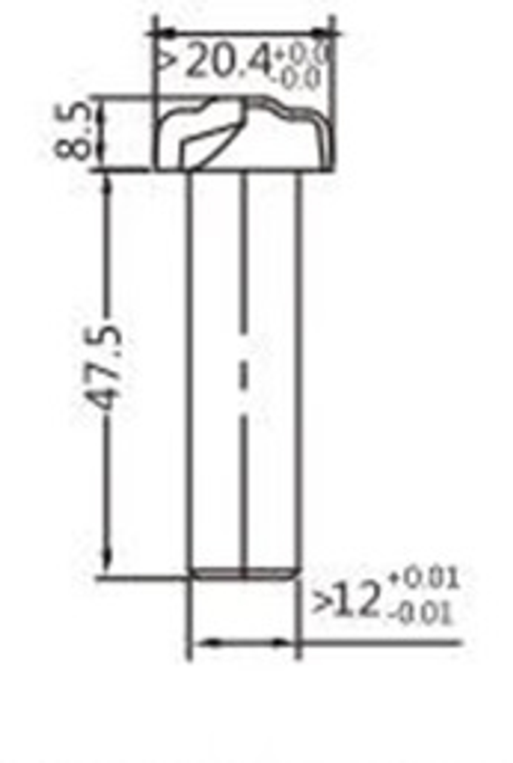 Фреза алмазная филёночная D.20,4x8,5x56 S.12 Z=2