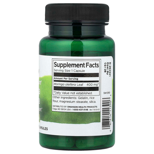 Swanson, Full Spectrum®, моринга масличная, 400 мг, 60 капсул