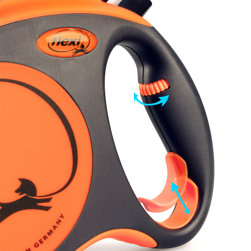 flexi рулетка Xtreme L (до 55 кг) 8 м лента оранжевая