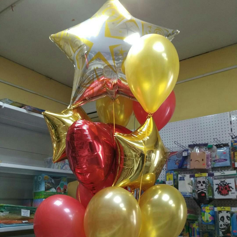 Букет шаров Звезды и сердца!