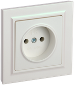 BRITE Розетка 1-местная без заземления без защитных шторок 10А в сб. РСР10-1-0-БрЖ жемчуг IEK