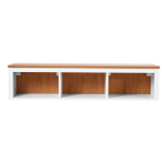 Полка навесная с 3 секциями Хемнэс Hemnes/ Кымор, 148х34х37 см, белый/светло-коричневый