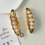 Серьги золотые Горошек, Золотые