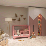Кроватка детская Lillaland Lilla Aria с маятником Antique Pink
