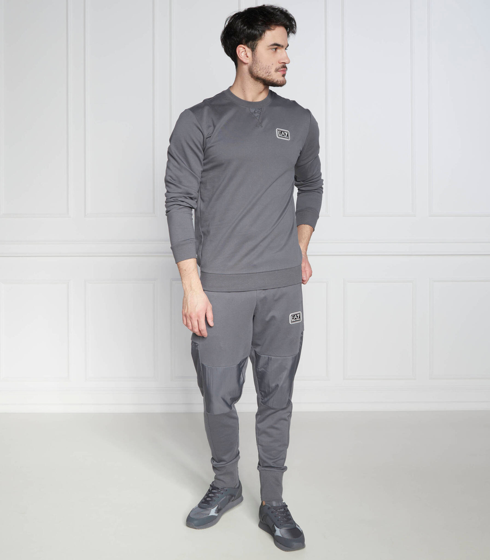 Худи EA7 - серый(3RPM26 PJ05Z)