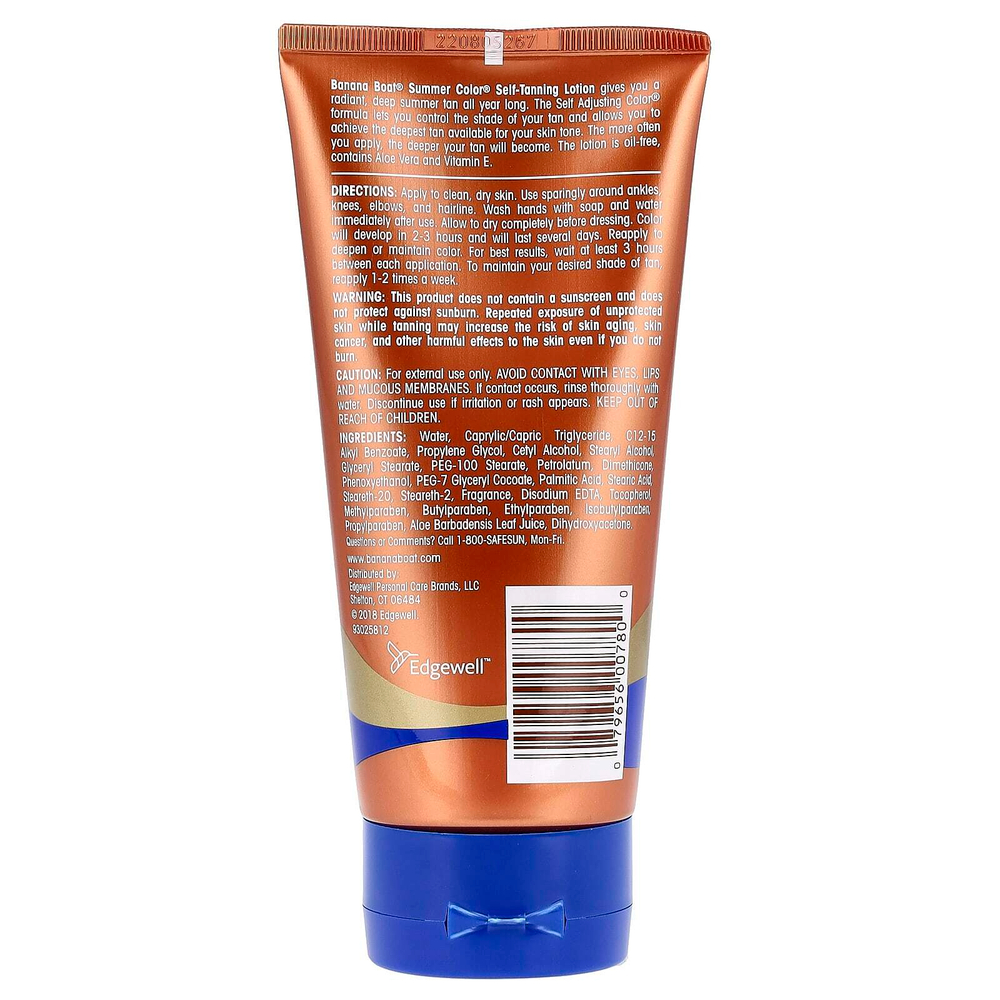 Banana Boat, Summer Color®, лосьон для автозагара, легкий и средний оттенок, 177 мл (6 жидк. унц.)