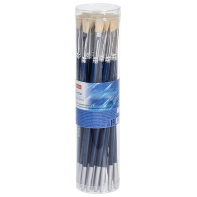 Кисть Щетина Плоская №8, 30шт. в пласт.тубе, 1 шт.
