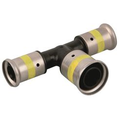 Тройник HENCO переходный увеличенный в центре, ПВДФ пресс (газ), 16x20x16