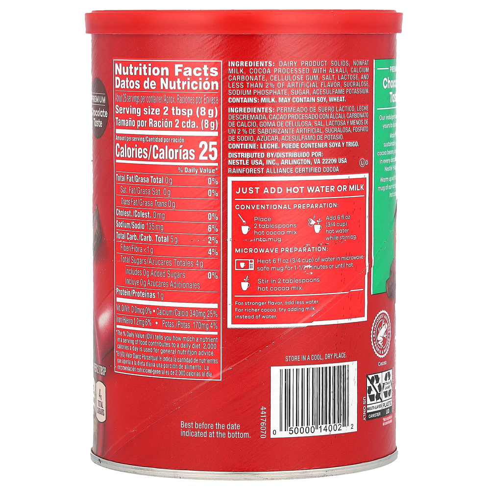 Nestle Hot Cocoa Mix, смесь горячего какао, насыщенный молочный шоколад, 208 г (7,33 унции)