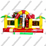 Коммерческий батут "Белый клык" с механизированной головой, цвет красно-желтый, 6*5*4 м