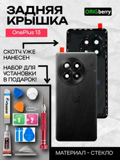 Задняя крышка для OnePlus 13 черная (Black Eclipse) со стеклом камеры