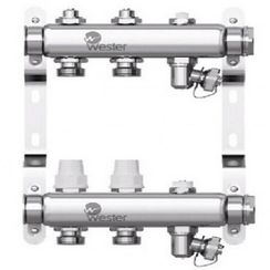 Коллектор Wester нерж. 1-3/4 в сборе на 2 выхода с 2 заглушками, W903.2