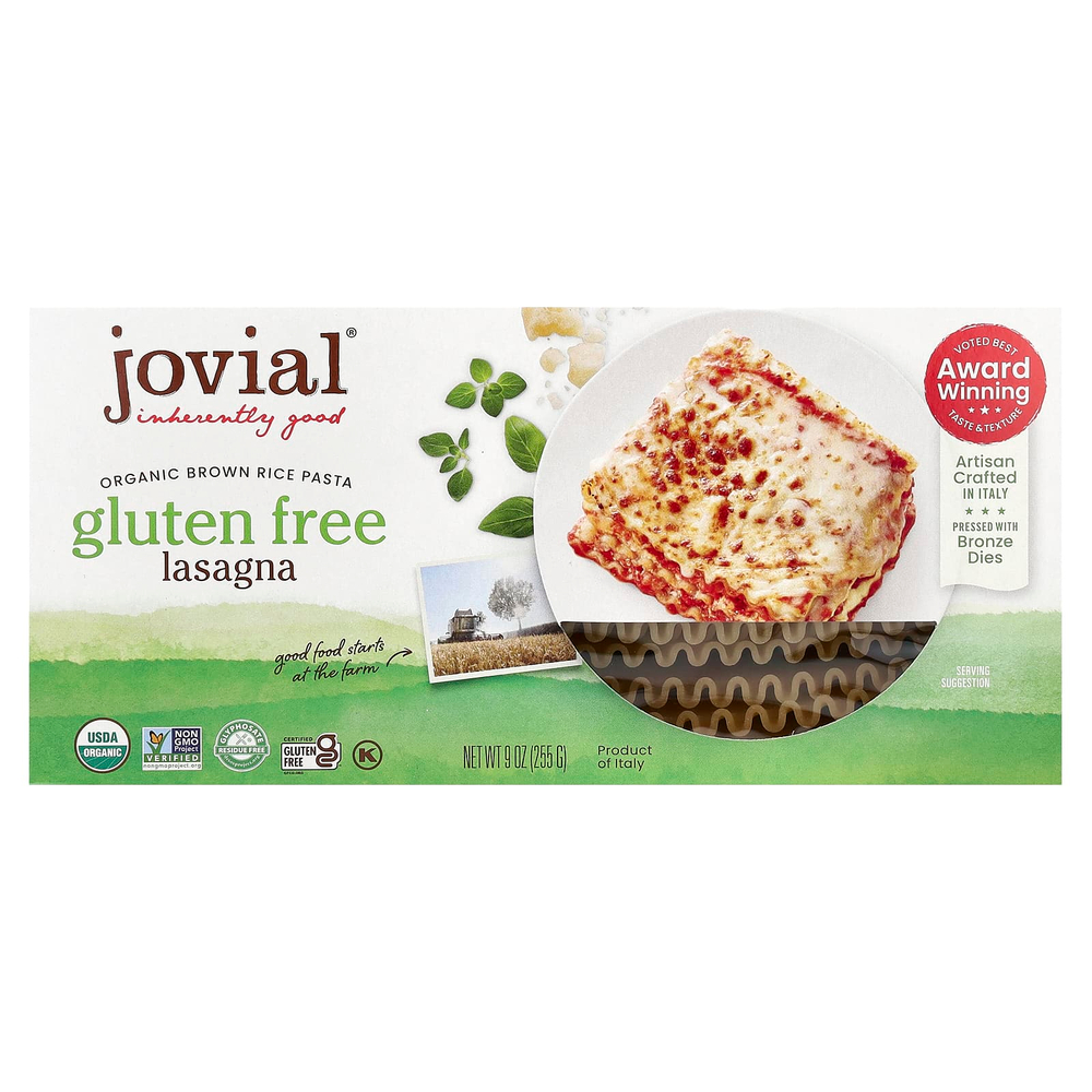 Jovial, Органическая паста из коричневого риса, лазанья, 255 г (9 унций)
