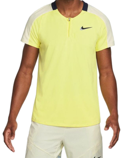 Мужское теннисное поло Nike Court Dri-Fit Slam Tennis Polo M - light citron/coconut milk/obsidian/black