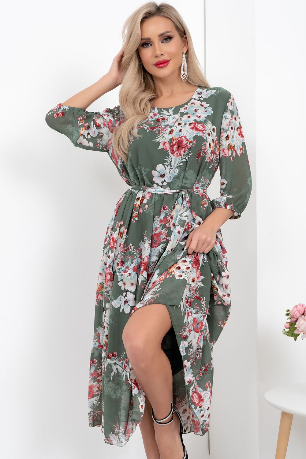 Платье Хелен (зеленый) Р11-1075/20 Nikol (Акция)