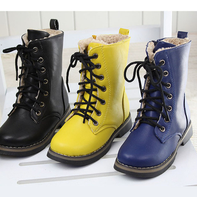 Ботинки детские на меху со шнуровкой