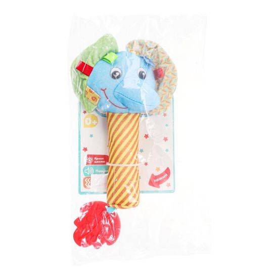 Текстильная игрушка погремушка - пищалка «Слоник» Умка
