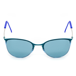 Бирюзовые солнцезащитные очки из титана со светло-синими линзами. Модель 04