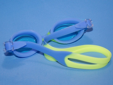 Очки для плавания Langzhisha :AF9700  (сине-салатовый)