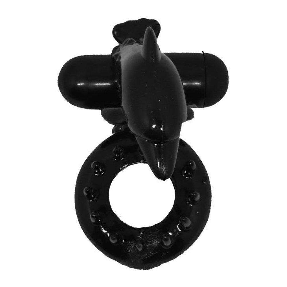 Эрекционное виброкольцо Baile Sweet Ring – с дельфинчиком, Ø 1,7 см