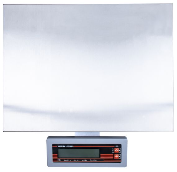 Весы фасовочные ШТРИХ-СЛИМ 400М 30-5,10 ДП1 РЮ (POS2) интерфейс RS232 (размер платформы 400х300х65)