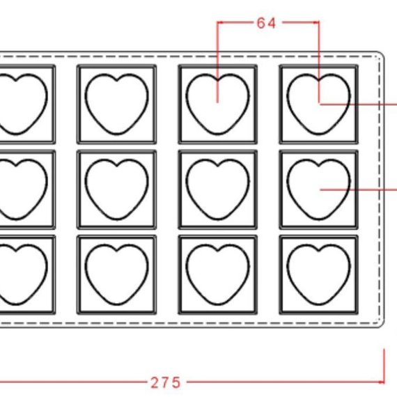 721 | Форма для шоколадных изделий (275*175 мм)