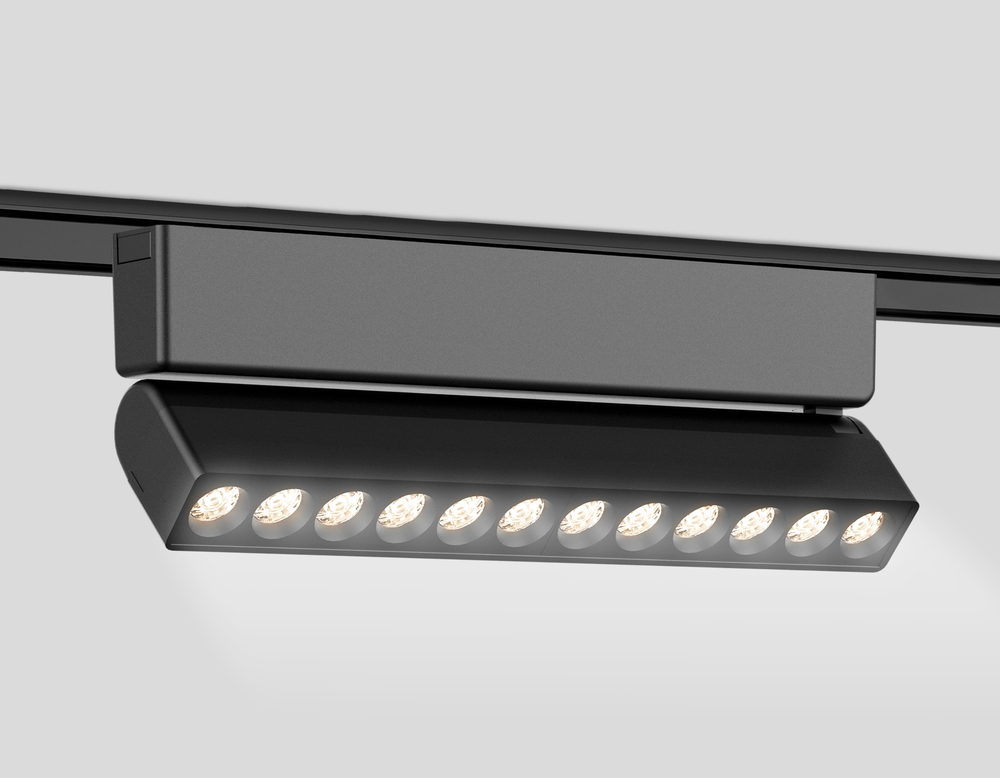Светильник светодиодный трековый для шинопровода Magnetic Ultra Slim GV1474 BK черный IP20 12W 4200K 48V 24° 230*26*80