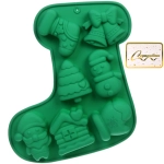 Форма силиконовая «Новогодний носок» 18,5*23*2,5см