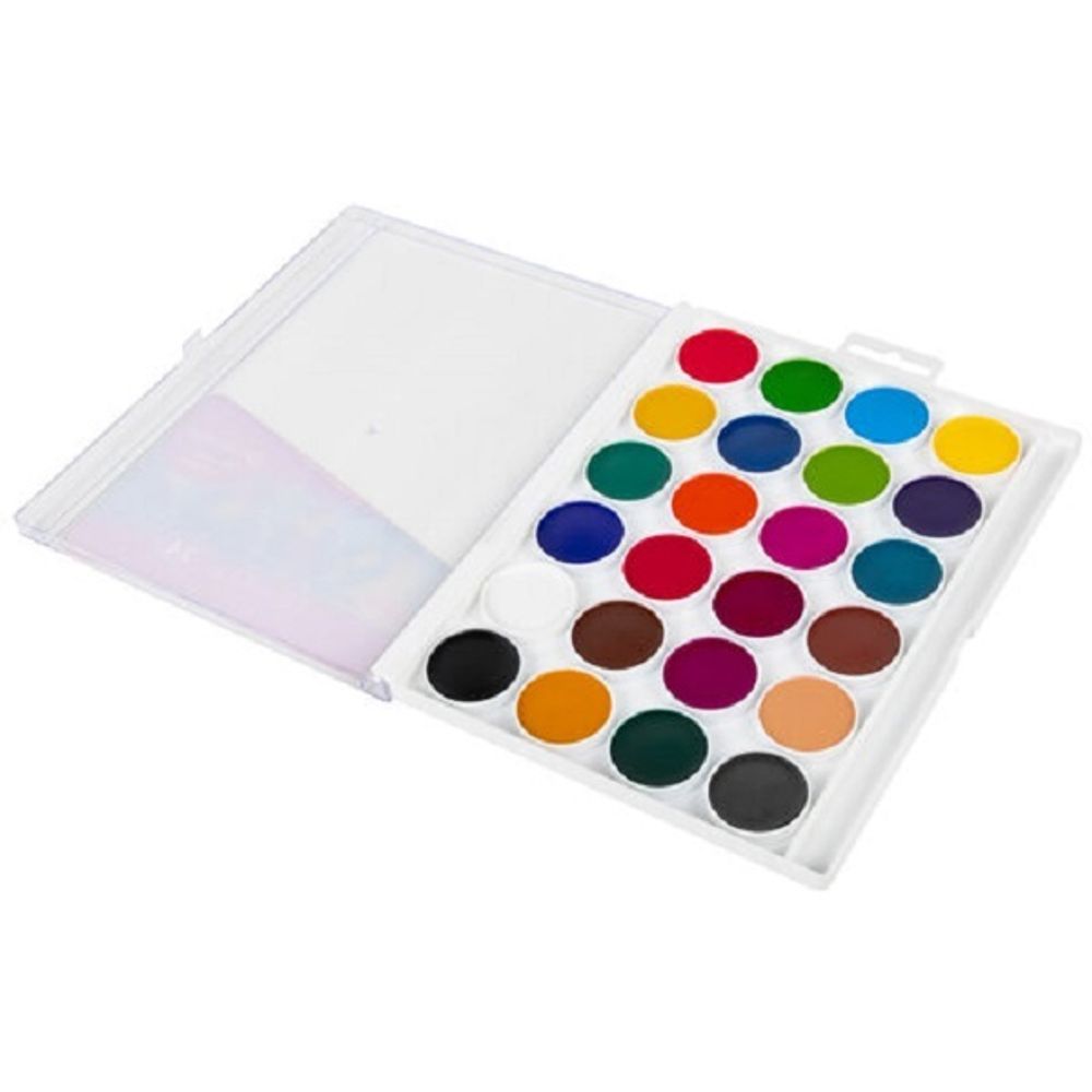 Краски акварельные 24цв. Brauberg Магия цвета, медовые, без кисточки, пластиковая коробка