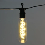 Гирлянда для улицы «Солнечная спираль» 5 м 10 ламп LED (13*4 см) чёрн.пров, 1 реж.,IP-54 (220 V), Теплый белый