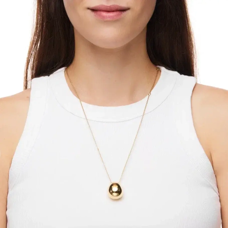 Колье Мини Запеченное Яичко – Золото
