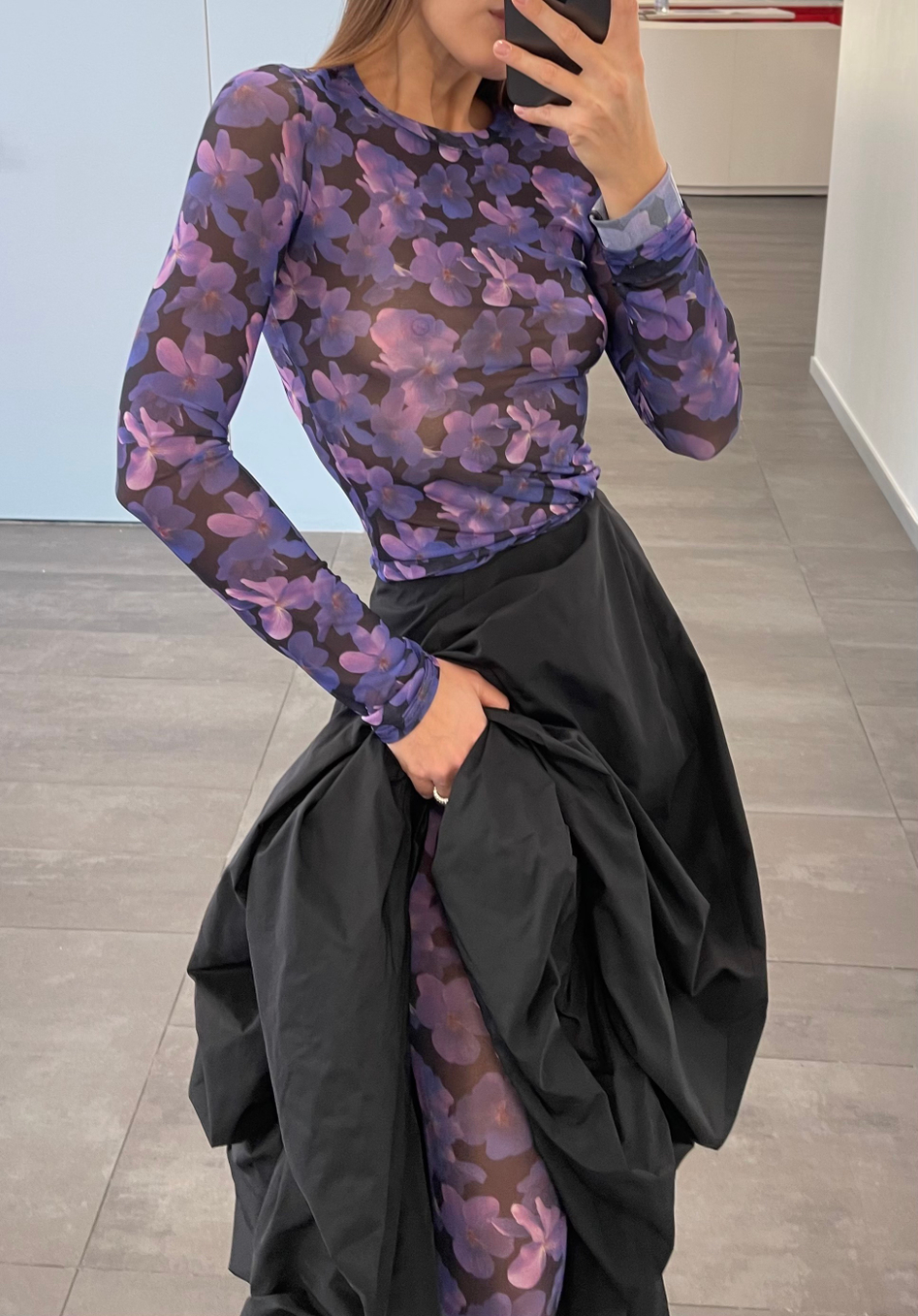 Лонгслив из сетки "Violet"