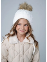 Шапка зимняя для девочки и снуд вязаные