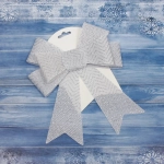 Бант на ёлку «Вошебный день» 16*21 см, Белый