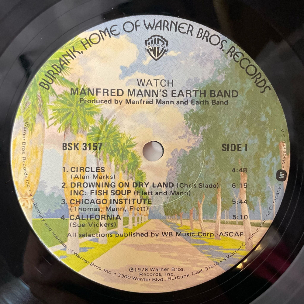 Винтажная виниловая пластинка LP Manfred Mann Earth Band Watch (USA 1978) Chicago Institute