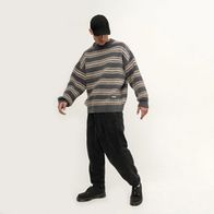 Свитер КУЛЬТУРА Furry stripes, серый