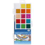 Акварель медовая "Классика" 24 цвета, с кистью, пластик (Гамма)