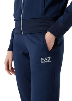 Женский теннисный костюм EA7 Woman Jersey Tracksuit - небесный