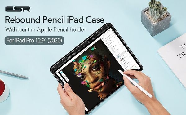 Ударопрочный магнитный чехол ESR Rebound Pencil Case для iPad Pro 11 2020 (зеленый)