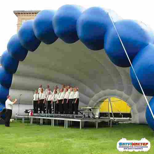 Надувная сцена ракушка «Морская волна», 16×8×8 м