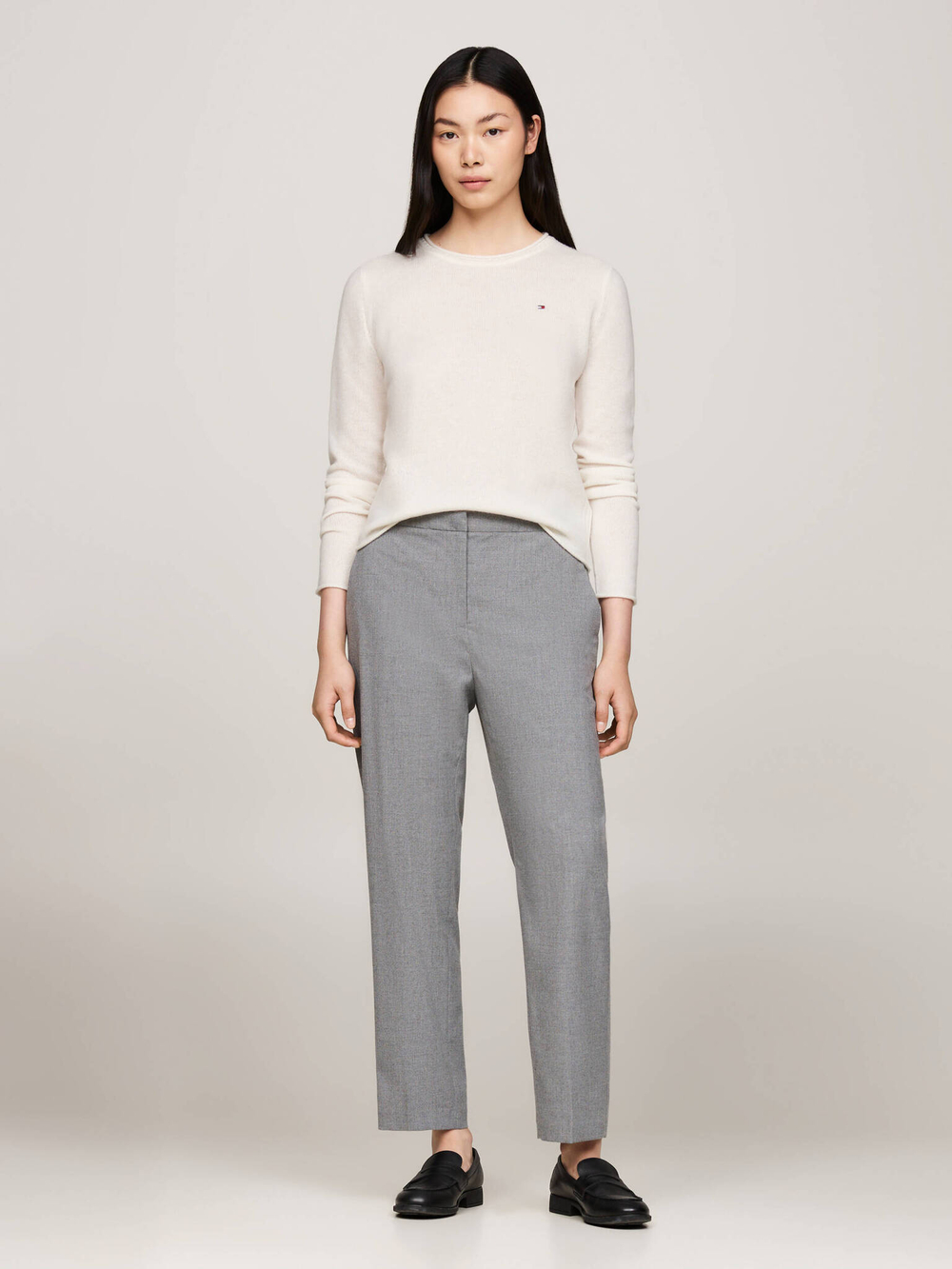 Хлопковый свитер Tommy Hilfiger - белый(WW0WW44161)