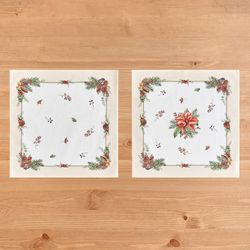 НАБОР САЛФЕТОК ИЗ 2-Х ШТ "CELEBRATION",40Х40СМ, 100% ХЛОПОК,БЕЖЕВЫЙ,ТВИЛ, ГОРОХ