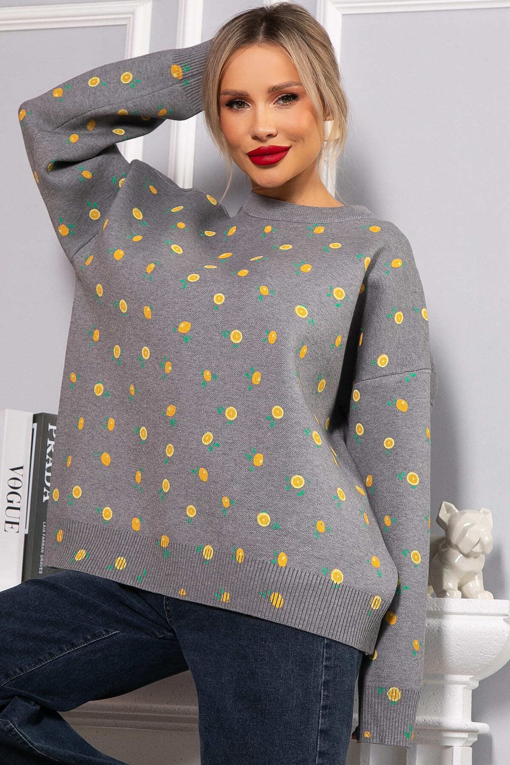 Свитер оверсайз Анита (серый) Б14759-1М LT Collection