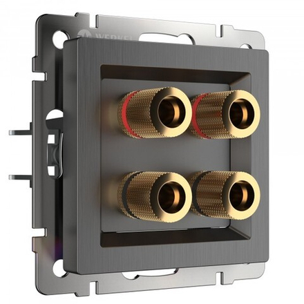 Акустическая розетка (графит рифленый)