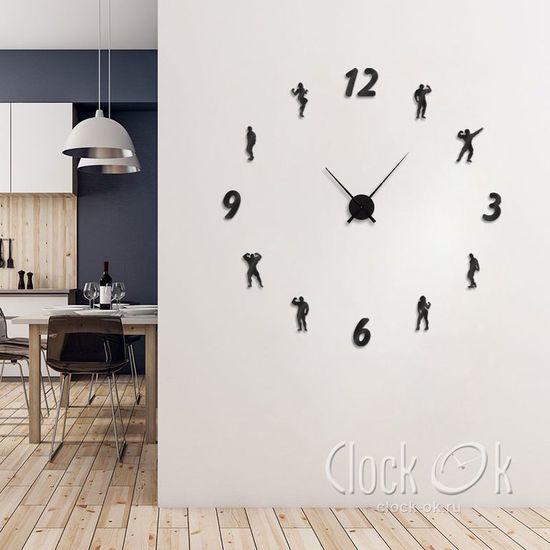 Настенные 3D часы Fitness