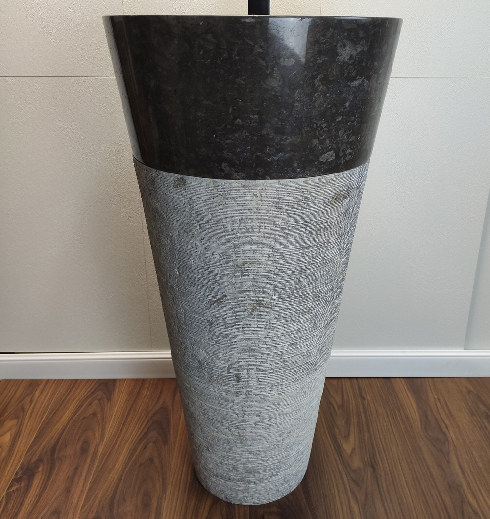 Раковина напольная из мрамора Grey/Black ON-61350 (45*45*90)