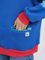 Толстовка Kefirmaykifer на молнии сине-бирюзовая