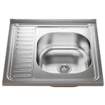 Мойка 60х60 (0,6) прав вып 3 1/2 MIXLINE 16см с сифоном ДЕКОР